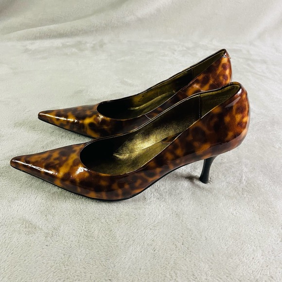 Nine West Shoes Womens Size 7.5 Tortoise Shell Pumps Stiletto Standard Width - Picture 6 of 7